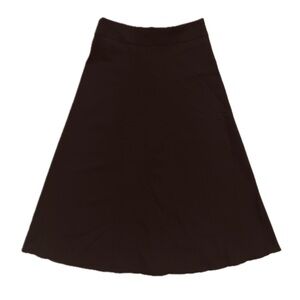 Classic Dark Brown A-Line Skirt. Size M. Midi